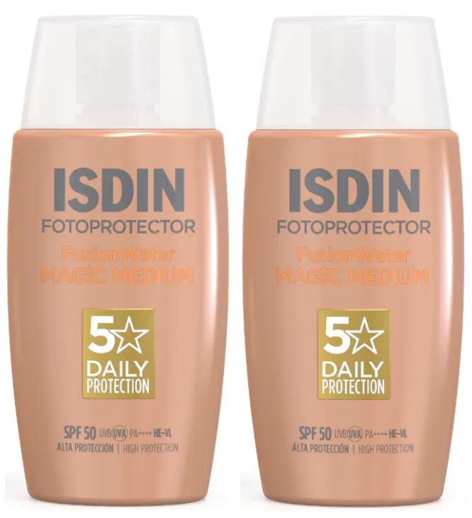 Isdin Fusion Water Magic Color Medium SPF50 2x50 ml