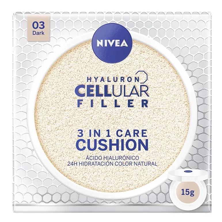 Nivea Hyaluron Cellular Filler Cushion 3 em 1 Tom Escuro 15ml