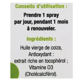 D.Plantes Vitamine D3 1000UI Végétale Spray 20ml