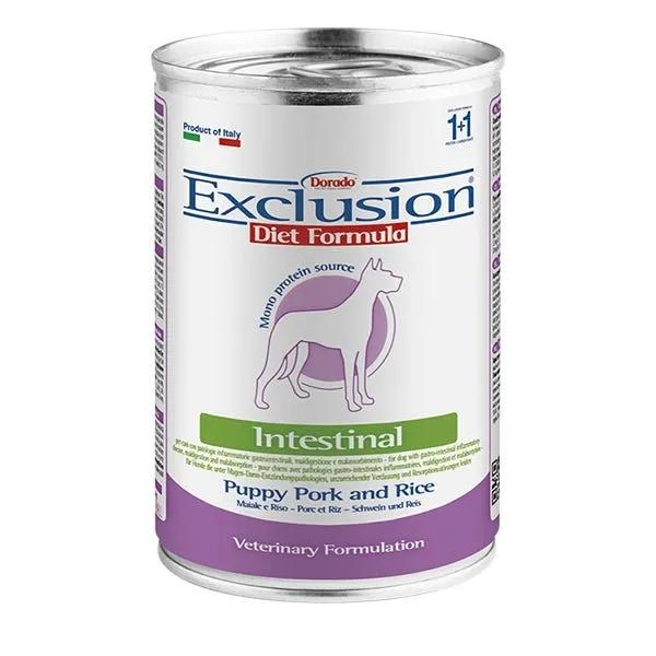 Exclusion Veterinary Diet Formula Intestinal Per Cuccioli Maiale/Riso Lattina 400Gr