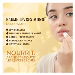 Lovea - Baume À Lèvres - Monoï - Lèvres Sèches - Au Beurre De Karité 4g