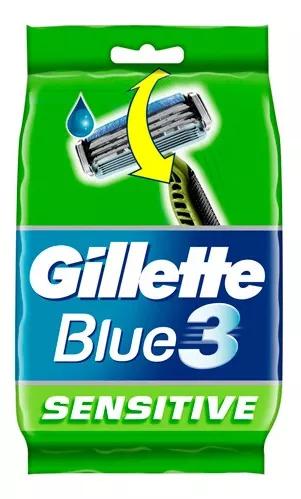 Gillette Blue 3 Sensitive Máquina de Barbear 4+1 un