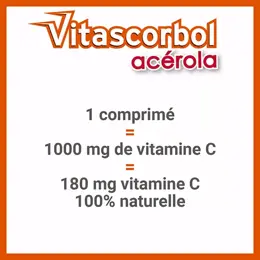 Vitascorbol Acérola 1000 Lot de 2 x 30 comprimés