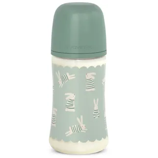 Suavinex Wonderland Medium Flow Baby Bottle Bunnies Green +3m 270ml