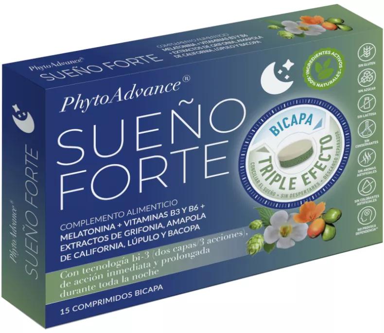 PhytoAdvance Sueño Forte 15 Comprimidos de Duas Camadas