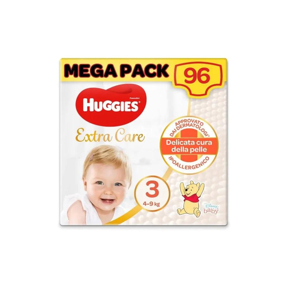 Huggies Extra Care Megapack Taglia 3 4-9 Kg 96 Pannolini