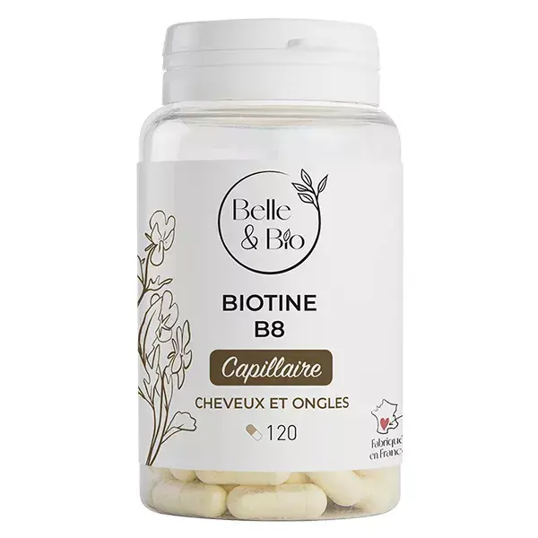 Belle & Bio Cheveux & Ongles Biotine B8 Cure 2 mois 120 gélules