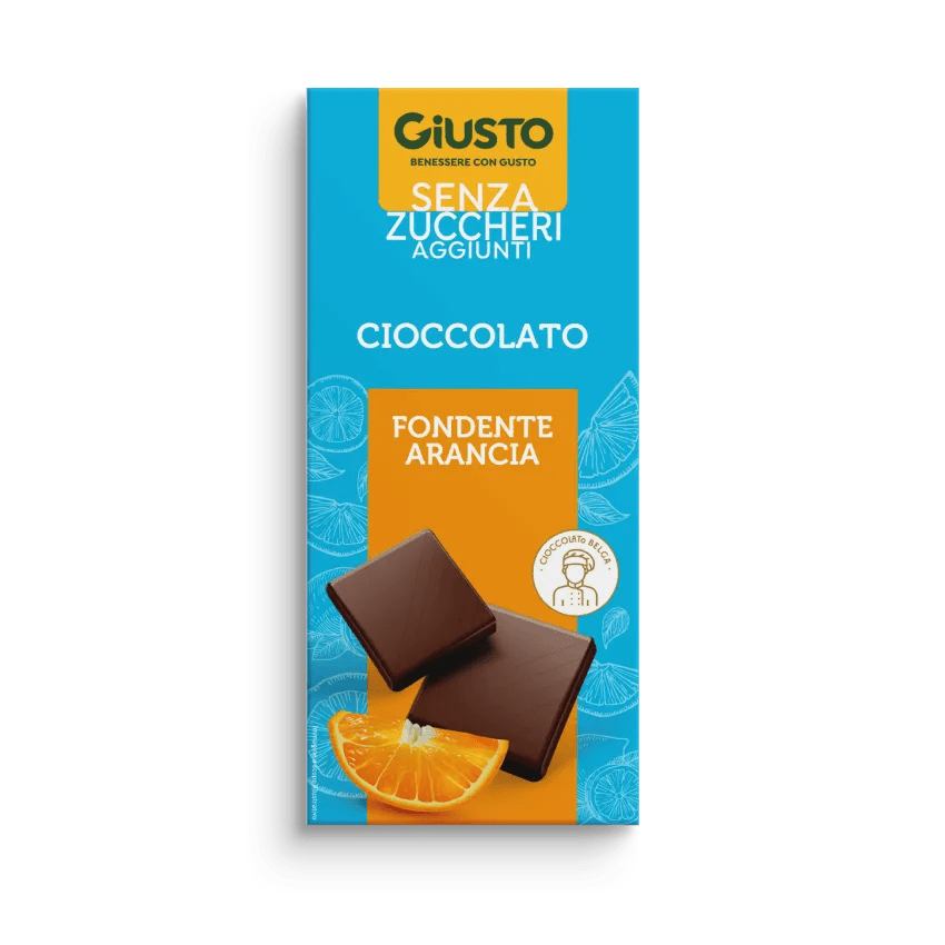 Giusto Tavoletta Cioccolato Fondente E Arancia Senza Zuccheri Aggiunti 85G