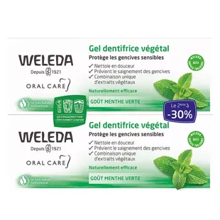 Weleda Gel Dentifricio Vegetale Lotto di 2 x 75ml