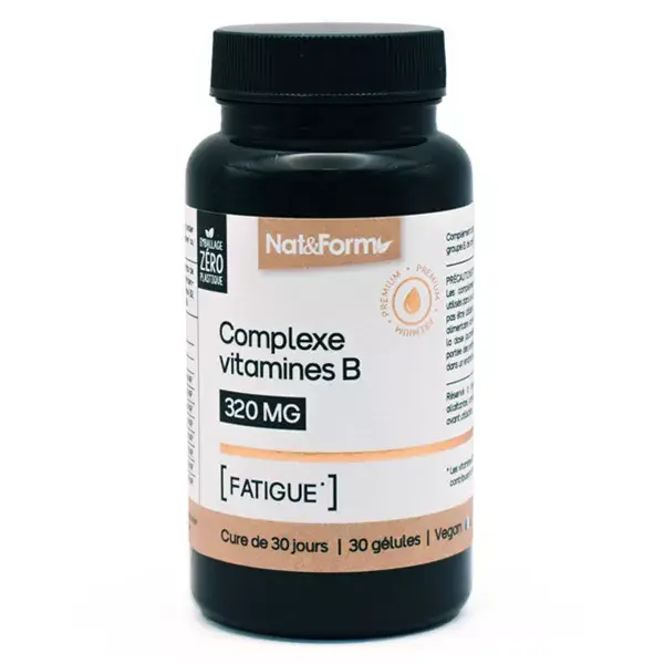 Nat & Form Vitamin B Complex fatigue 30 capsules