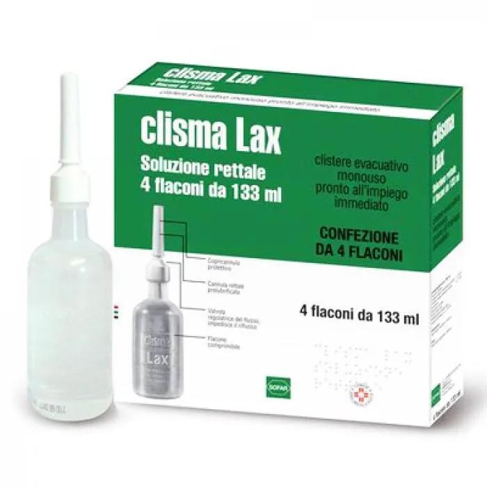 Clisma Lax Soluzione Rettale Clistere Evacuativo 4 Flaconi da 133 ml