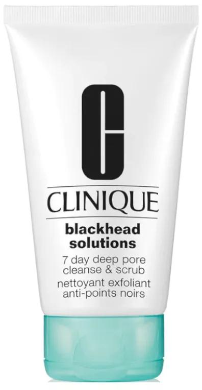 Clinique Blackhead Solutions Nettoyant et gommage en profondeur 7 jours pour les pores 125 ml