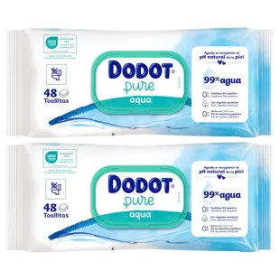 Lingettes sans plastique Dodot Aqua 2x48 unités