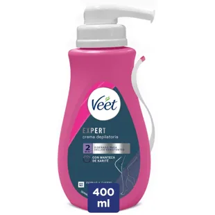 Veet Expert Haarentfernungscreme für Körper und Beine, 400 ml