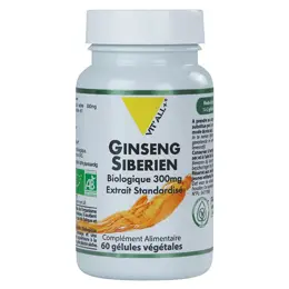 Vit'all+ Ginseng Sibérien 300mg Bio 60 gélules végétales