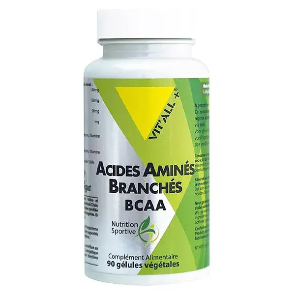 Vit'all+ Acides Aminés Branchés BCAA 90 gélules végétales