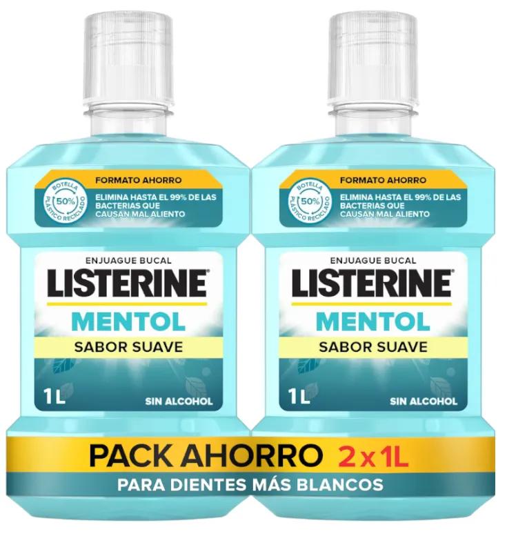 Listerine Menthol Mild Flavor Mouthwash 2x1000 ml