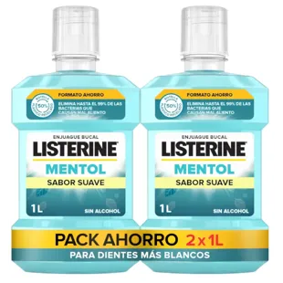 Listerine Menthol Mouthwash Mild Flavor 2x1 Liter