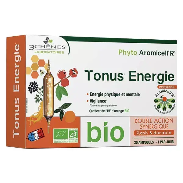 Les 3 Chênes Phyto Aromicell'R Tonus Energy Organic 20 phials