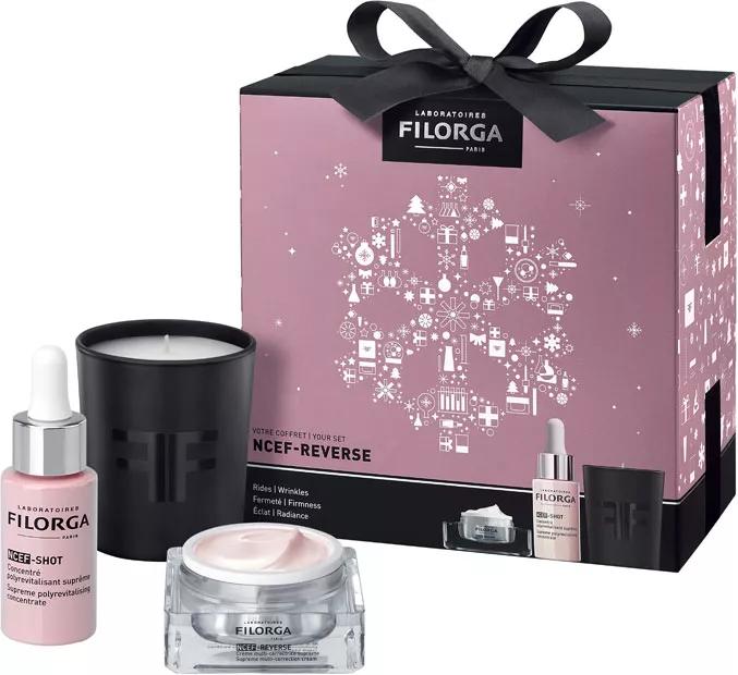 Filorga NCEF Shot 15ml + Reverse Cream 15ml + Kerze