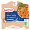 Babybio Repas Soir Assiette Patate Douce Blé +15m Bio 260g