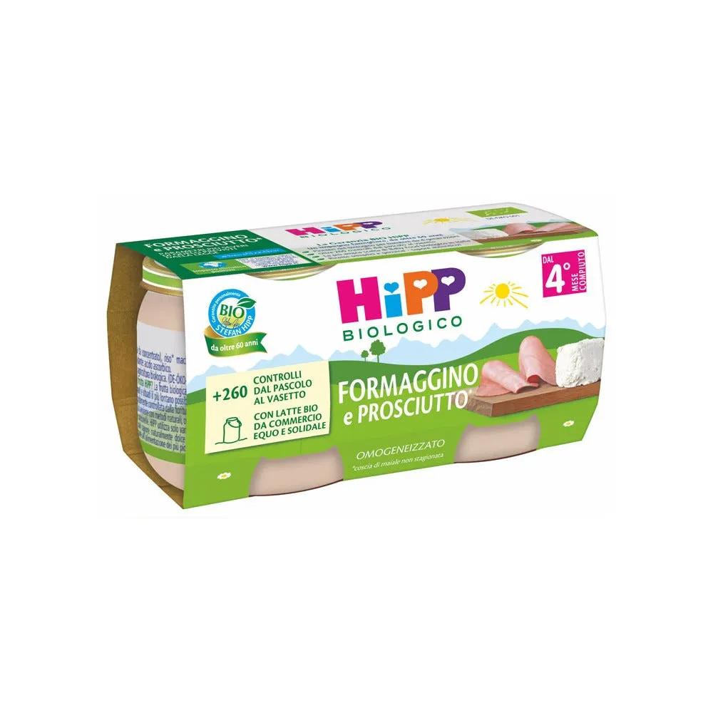 Hipp Biologico Omogeneizzato Formaggino Prosciutto Cotto 2x80g