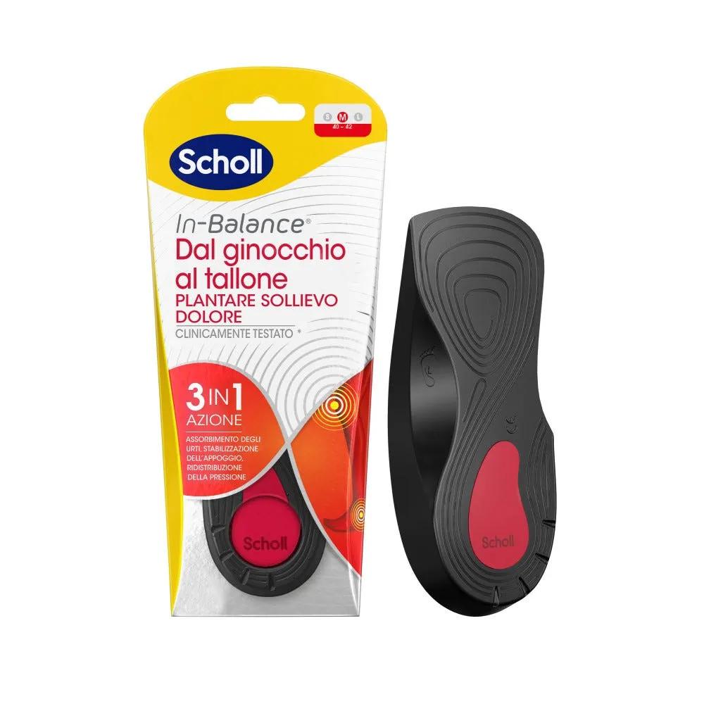 Scholl Plantari In-Balance Sollievo Dolore dal Ginocchio al Tallone Taglia 40-42