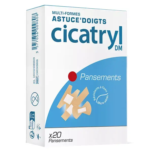 Cicatryl Multi-Formes Astuce Doigts 20 Pansements
