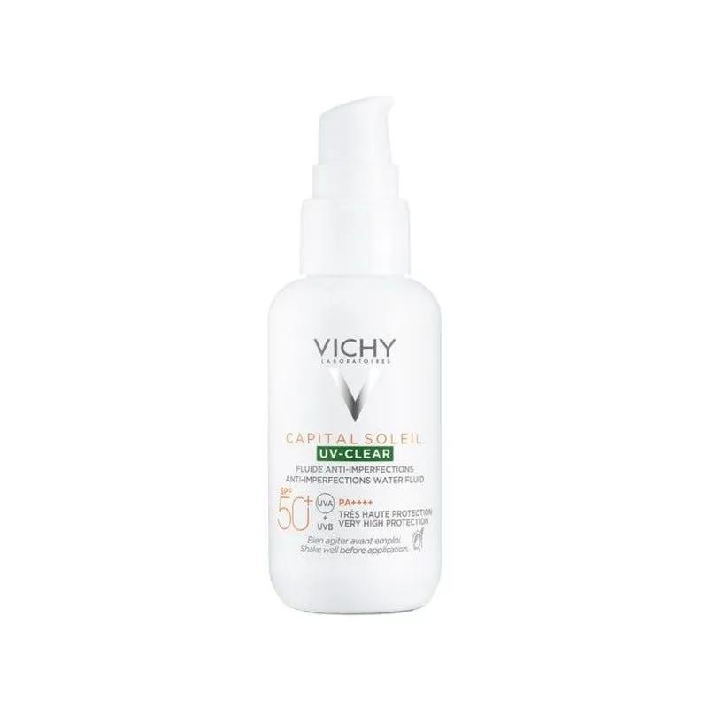 Vichy Capital Soleil UV Clear Fluido Anti-Imperfezioni Protezione Solare Molto Alta SPF 50 40 ml