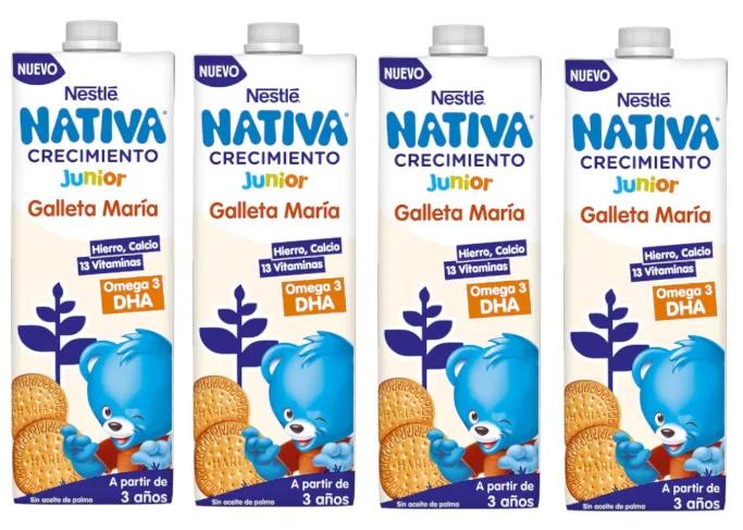 Nestlé Nativa Junior Growth Biscuit Maria +3 Ans 4x1 L