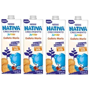 Nestlé Nativa Junior Growth Biscuit Maria +3 Jahre 4x1 L