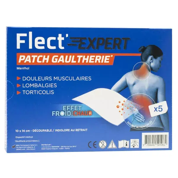 Flect'Expert Patch Gaultherie Parche Dolores Musculares - 5 Unidades