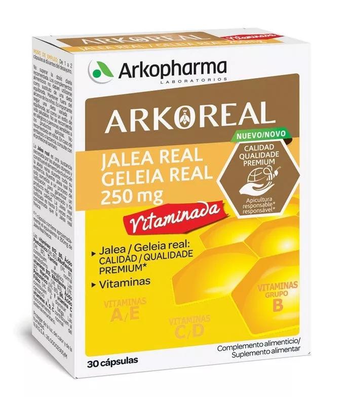 Arkopharma Arkoreal Real geleia Real Vitaminada Forte 250Mg 30 Cápsulas