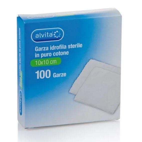 Alvita Garza Adesiva Sterile 10x10 cm 100 Pezzi