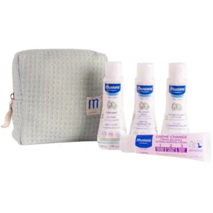 Mustela Mint Kulturbeutel 4 Hygieneprodukte
