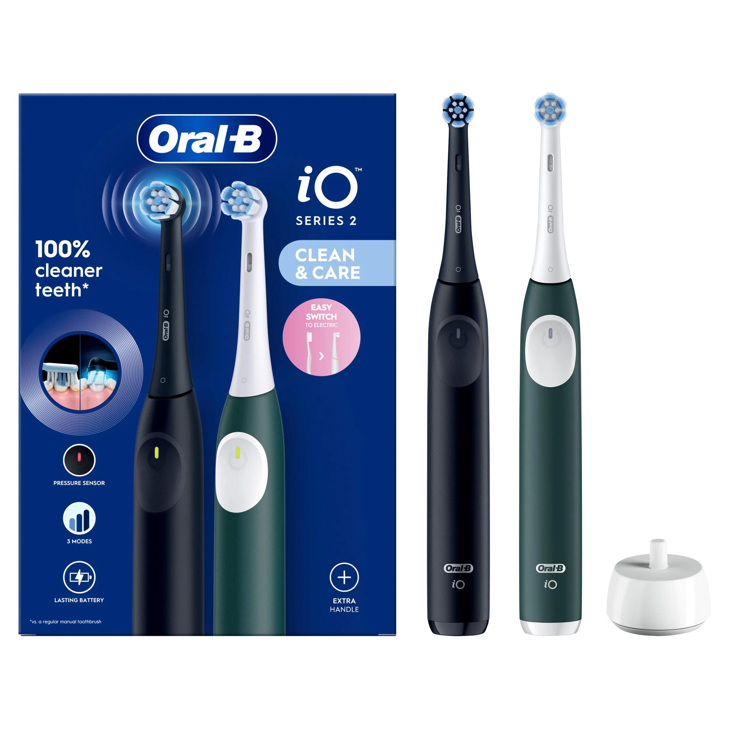 Oral-B iO2 Series Elektrische Zahnbürste Night Black/Forest Green