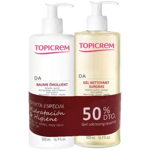 Topicrem Balsem 500 ml + Supervettende Reinigingsgel 500 ml