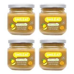 Smileat Tarrito de Multifrutas con Mango ECO +6m 4x1430 gr