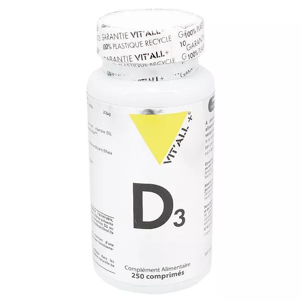 Vit'all+ Vitamine D3 250 comprimés