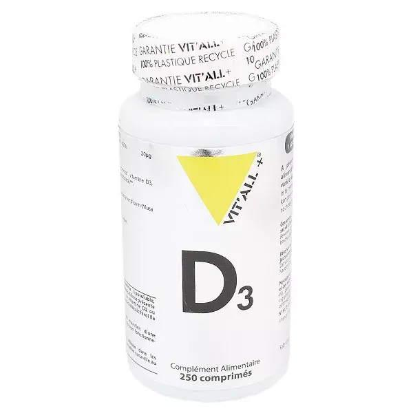 Vit'all+ Vitamine D3 250 comprimés