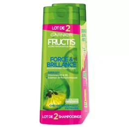 Garnier Fructis Force & Brillance Shampooing Fortifiant Lot de 2 x 250ml