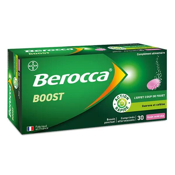 Berocca Boost Magnésium Vitamines Caféine et Guarana 30 comprimés effervescents