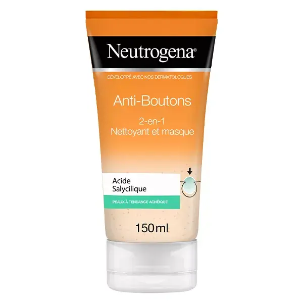 Neutrogena Visibly Clear Anti-Boutons 2-en-1 Nettoyant et Masque 150ml