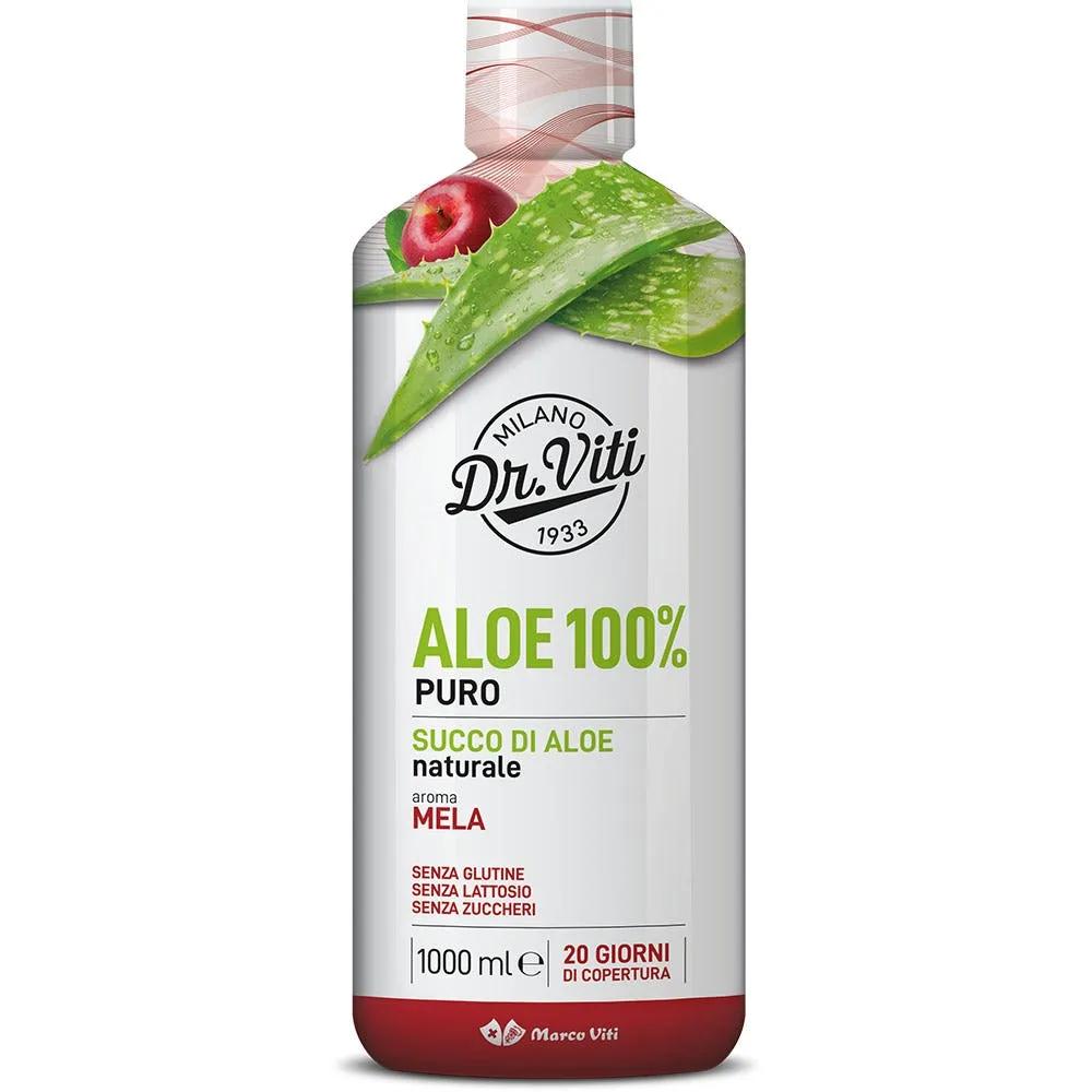 Dr. Viti Aloe 100% Puro Integratore Per Apparato Digerente Gusto Mela 1000 ml