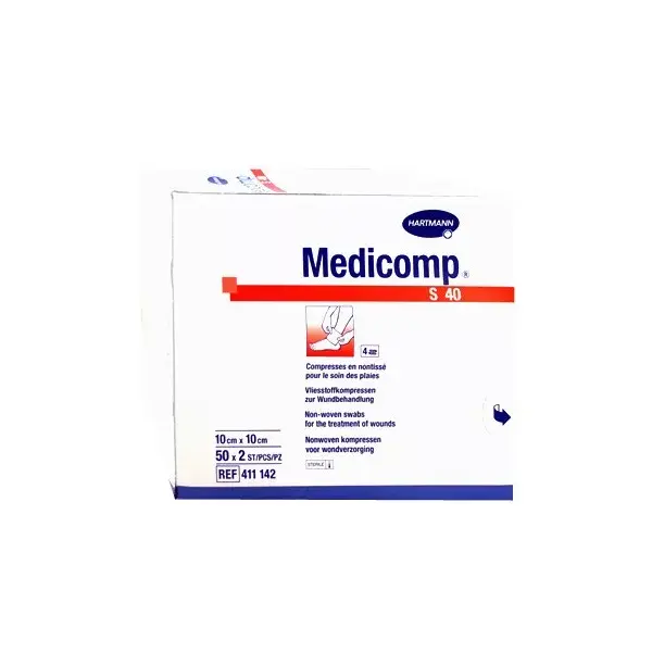 Medicomp Compresas No Tejidas 10cm x 10cm 50 bolsas