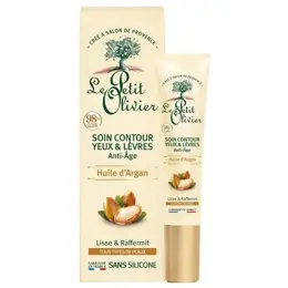 Le Petit Olivier - Soin Contour Yeux & Lèvres Anti-Âge - Huile d'Argan 15ml