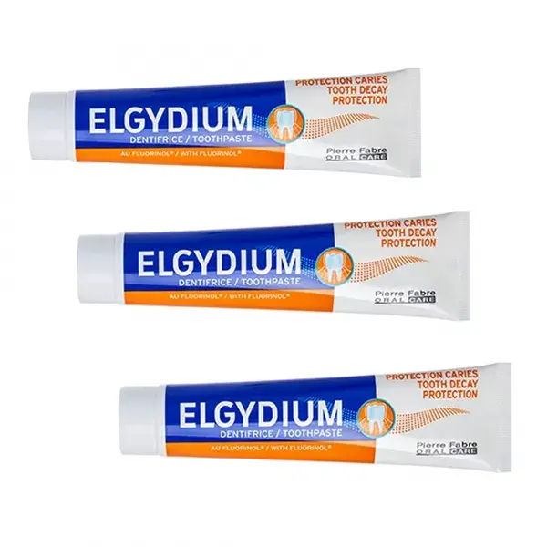 Elgydium Dentifricio Protezione Carie Confezione da 3 x 75ml