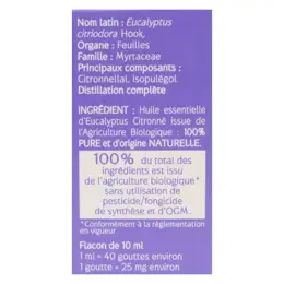 Naturactive Huile Essentielle Bio Eucalyptus Citronné 10ml