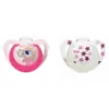 Nuk Sucette Starlight Silicone +6m Koala Rose Étoiles Lot de 2