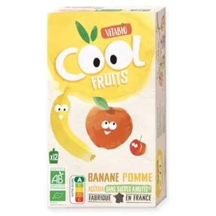 Vitabio Cool Fruits Banane et Pomme 12x90 gr